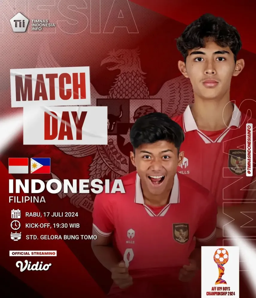 Kick Off Malam Ini! Duel Epik Timnas Indonesia vs Filipina di Laga Pembuka Piala AFF U19 2024