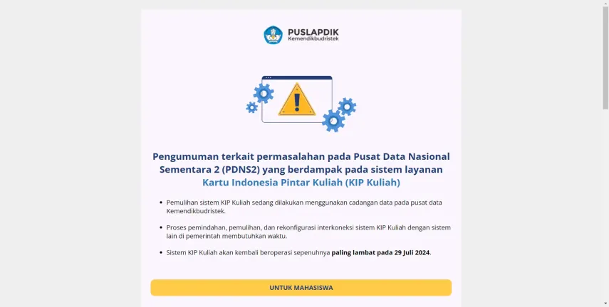 Imbas PDN Kena Hack, Website KIP Kuliah Error: Ini Solusi dan Jadwal Pendaftaran Terbaru