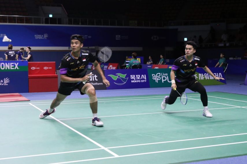 Tumbangkan Rekan Senegara, Bagas/Leo Melaju ke Final Korea Open 2024