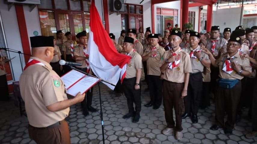 Lantik Pengurus Pramuka Anggana, Bupati Kukar Tekankan Pentingnya Evaluasi dan Kreativitas