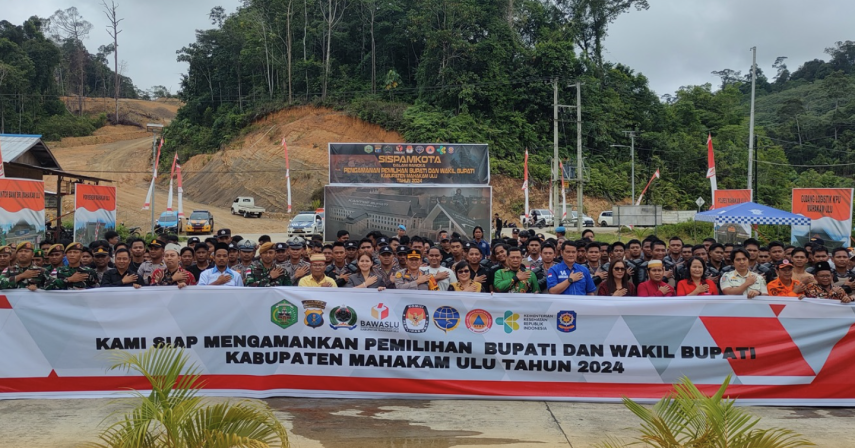 Persiapan Pengamanan Jelang Pilkada 2024, Polres Mahulu Gelar Simulasi Sispamkota