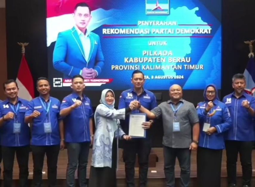 Sri Juniarsih dan Gamalis Resmi Didukung Partai Demokrat untuk Pilkada Berau 2024