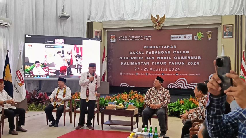 Resmi Daftar ke KPU, Isran-Hadi Optimis Kemenangan di Atas 75 Persen di Pilgub Kaltim 2024