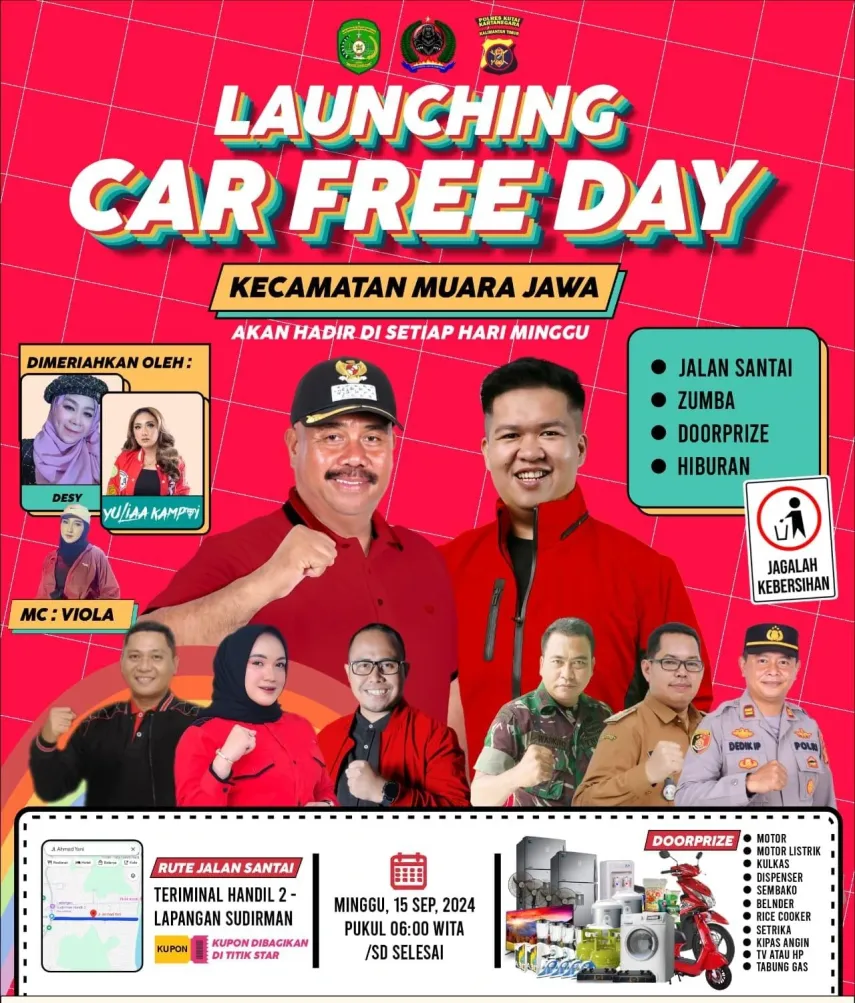 Car Free Day Perdana di Muara Jawa, Wabup Kukar Ajak Masyarakat Rutin Berolahraga