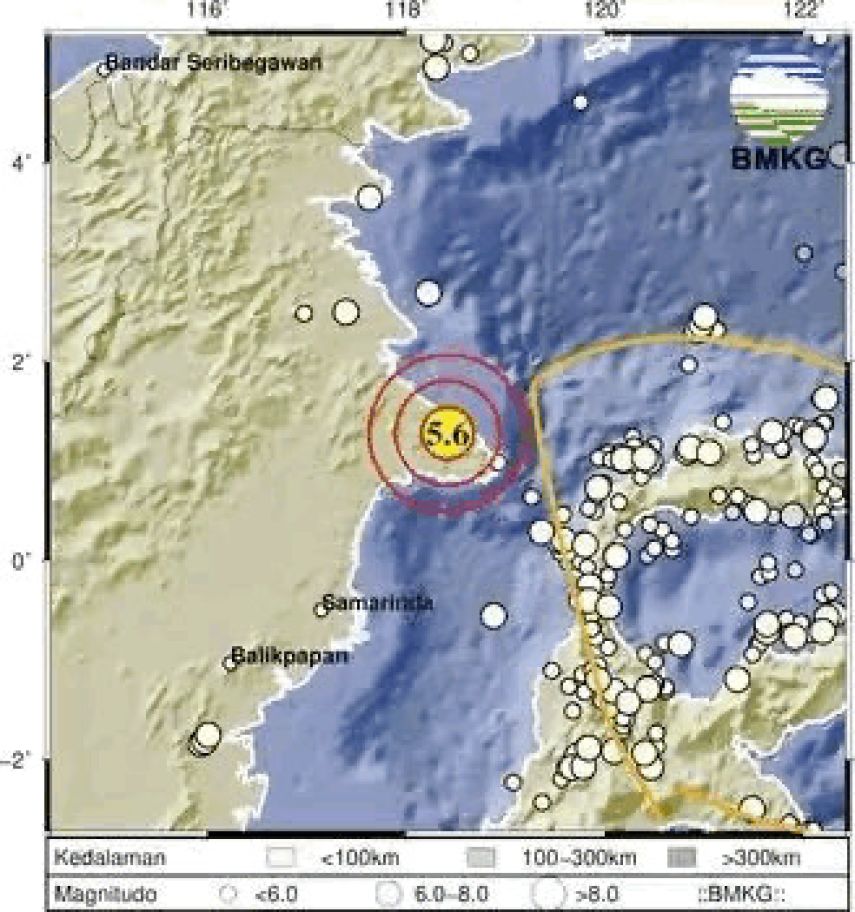 Gempa Berkekuatan 5.6 Magnitudo Gemparkan Warga Berau