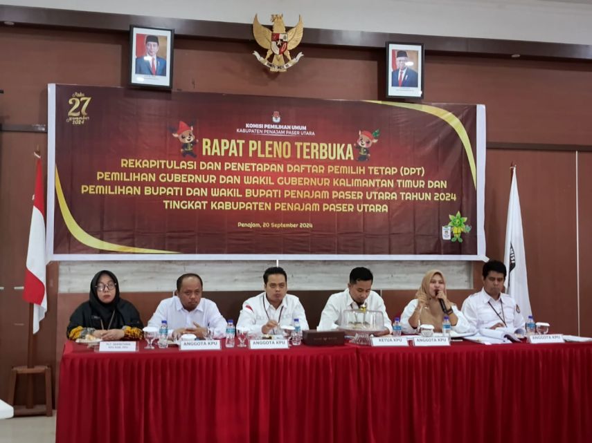 KPU Penajam Paser Utara Tetapkan DPT Pilkada 2024, Jumlah Pemilih Naik 3.112 Orang