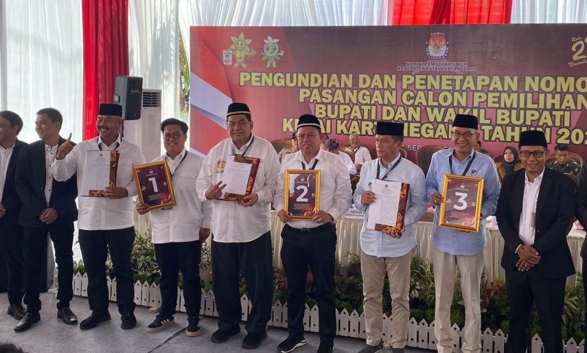 KPU Kukar Gelar Pengundian dan Penetapan Nomor Urut Paslon Pilkada 2024