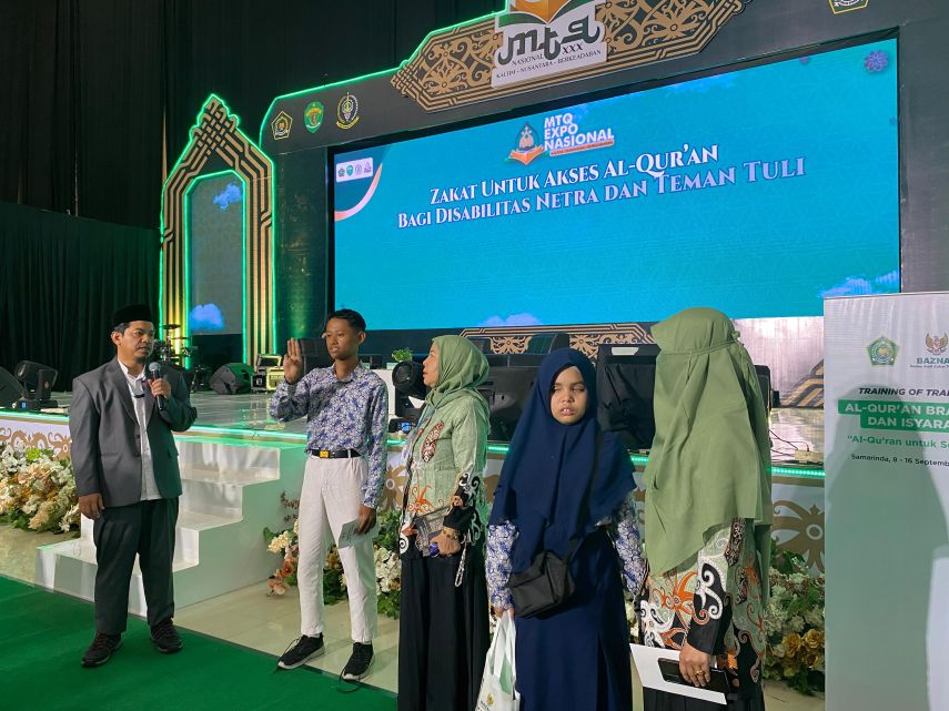 Siapkan Pengajar Kompeten, BAZNAS RI Gelar Pelatihan Baca Al-Qur'an Isyarat bagi Penyandang Disabilitas Sensorik Netra di MTQN XXX Kaltim 2024