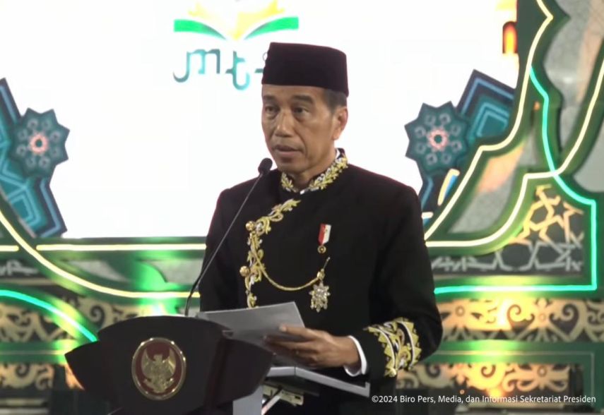 Presiden Jokowi Buka MTQ Nasional XXX Kaltim 2024 di Gelora Kadrie Oening Samarinda