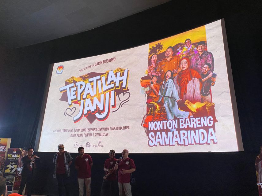 Edukasi Politik ke Pemilih Pemula, KPU Kaltim Gelar Nobar Film "Tepatilah Janji" Karya Garin Nugroho di XXI Samarinda Square