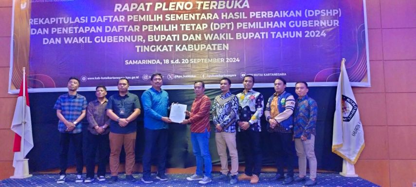 KPU Kukar Tetapkan DPT Pilkada 2024, Total 552.469 Pemilih