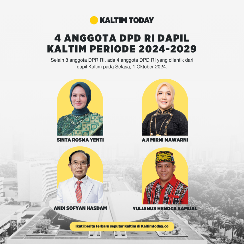 4 Anggota DPD RI Dapil Kaltim Periode 2024-2029