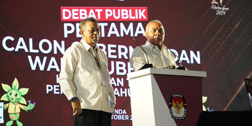 Momen Unik di Debat Perdana Pilgub Kaltim 2024: Isran Noor Takut Kritik Rudy Mas’ud, Khawatir Dilaporkan ke Polisi