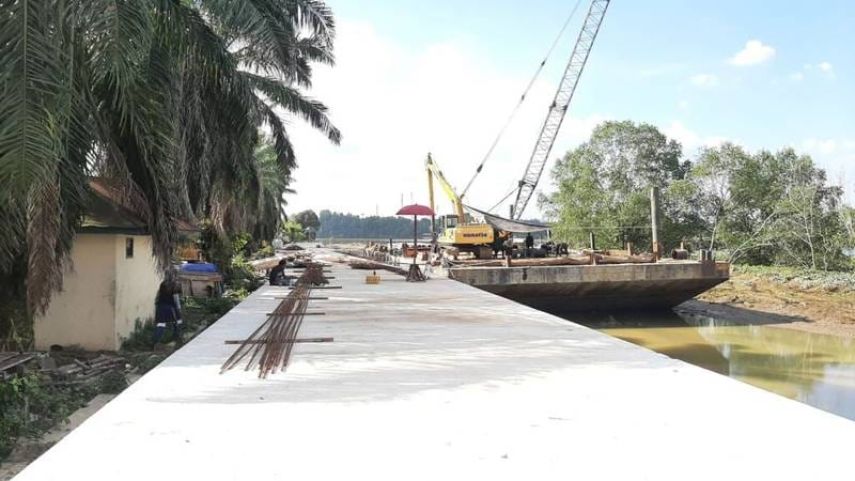 Turap di Belakang Kantor Bupati Berau Dilanjut dengan Anggaran Rp 43,7 Miliar