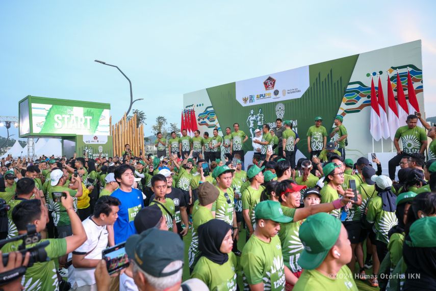 Ribuan Peserta Meriahkan Nusantara TNI Fun Run di Ibu Kota Baru