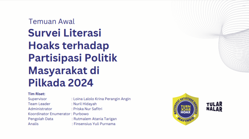 Hasil Riset Mafindo: Mayoritas Warga Masih Belum Bisa Bedakan Hoaks dan Fakta