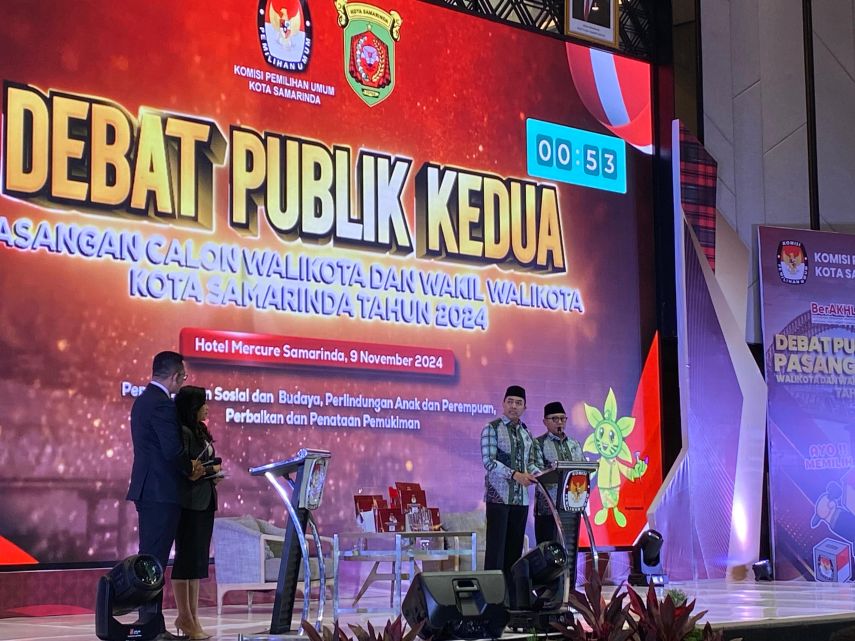 Debat Kedua Pilwali Samarinda, Andi Harun-Saefuddin Zuhri Komitmen Turunkan Angka Kasus Kekerasan Perempuan dan Anak