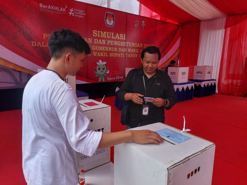 KPU Kukar Gelar Simulasi Pemungutan dan Penghitungan Suara Pilkada 2024