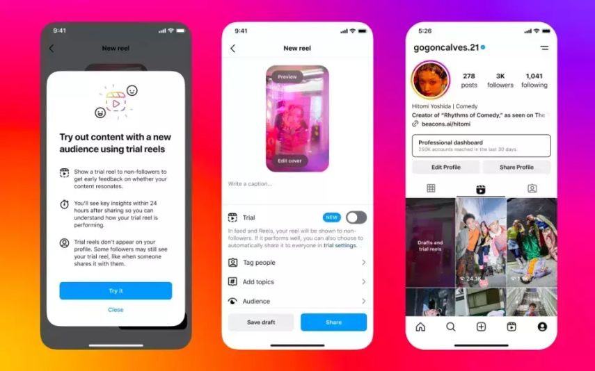 Instagram Hadirkan Fitur Trial Reels, Kreator Bisa Jangkau Audiens Baru Tanpa Follower