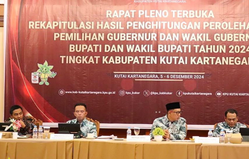 Tuntas, KPU Kukar Rampungkan Rekapitulasi Suara Pilkada 2024