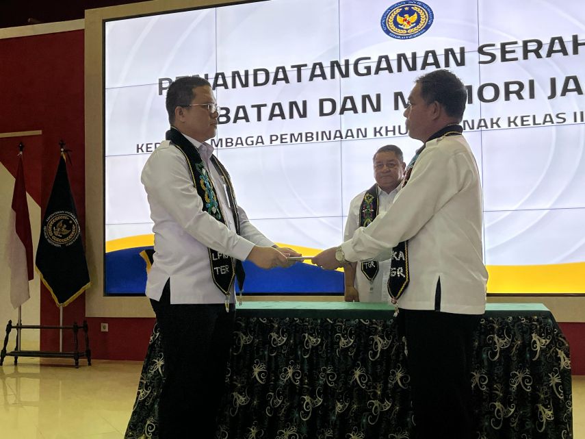 Serah Terima Jabatan di LPKA Kelas II Tenggarong, Awal Sinergi Baru Pembinaan Anak