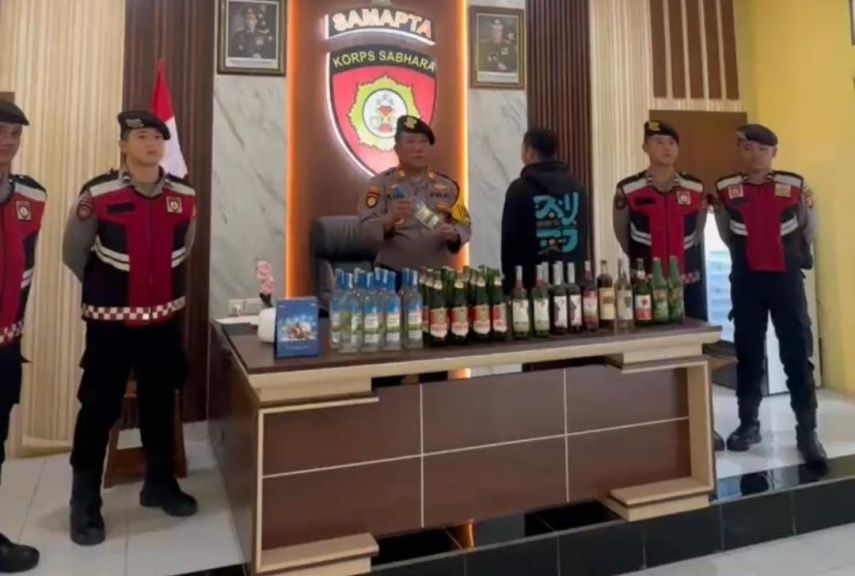 Jelang Ramadan, Sat Sabhara Polres Berau Gencarkan Razia Miras