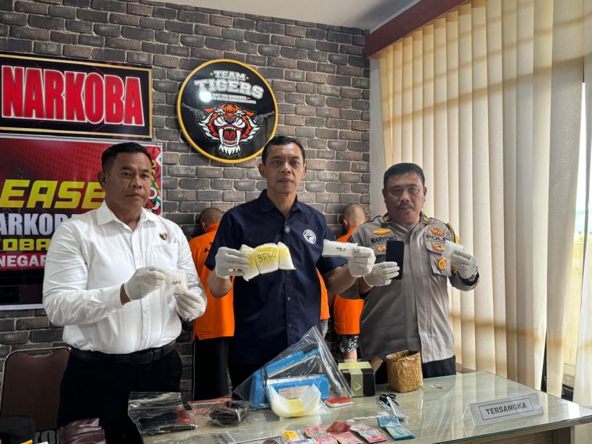 Polres Kukar Gagalkan Peredaran 500 Gram Sabu, Empat Pelaku Dibekuk