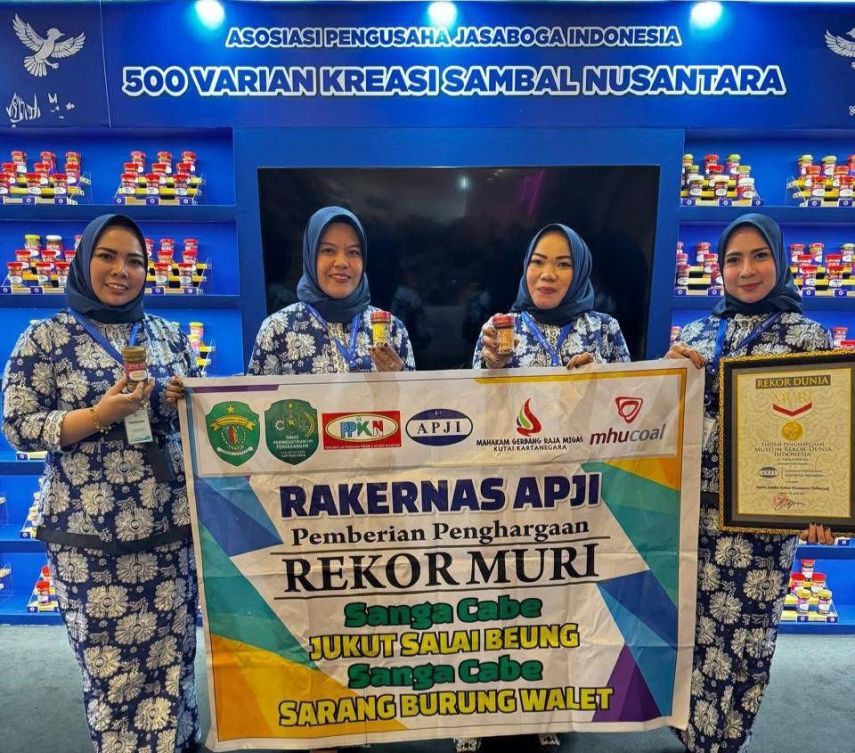 Dua Sambal Khas Kukar Tembus Rekor MURI, Dispar Dorong Pelaku Ekraf Lebih Percaya Diri