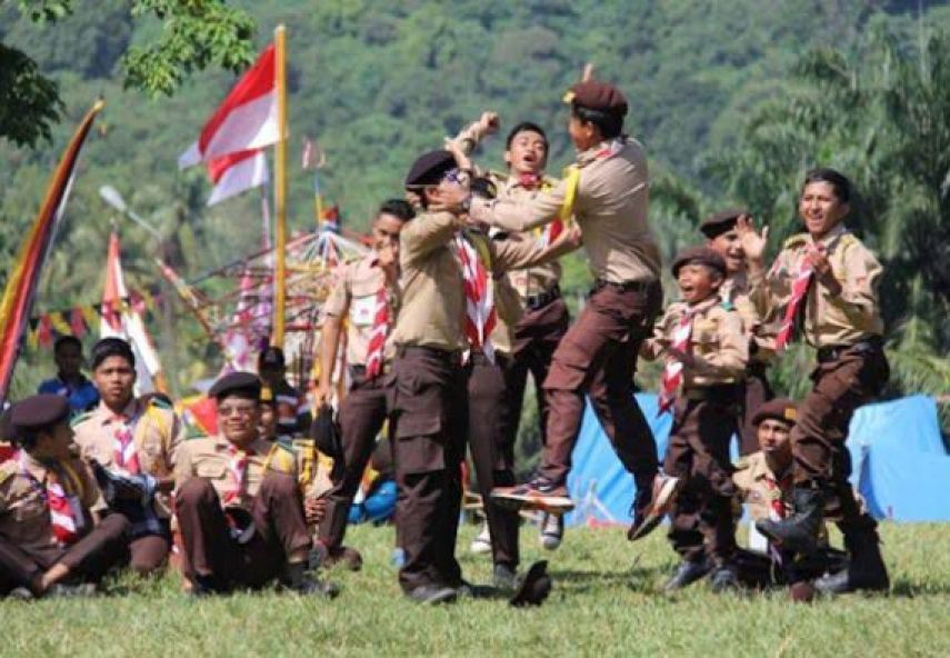 Dispora Kukar Kukuhkan Satgas Pramuka Peduli, Bangun Jiwa Relawan di Kalangan Pemuda
