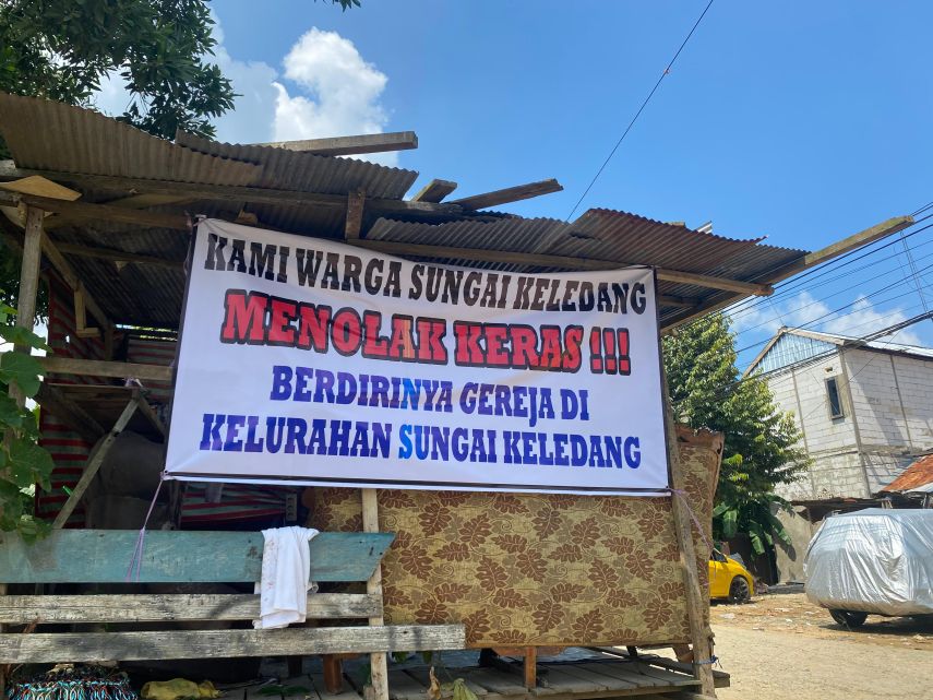 Pendirian Gereja Toraja di Samarinda Ditentang Warga, Spanduk Protes Bertebaran