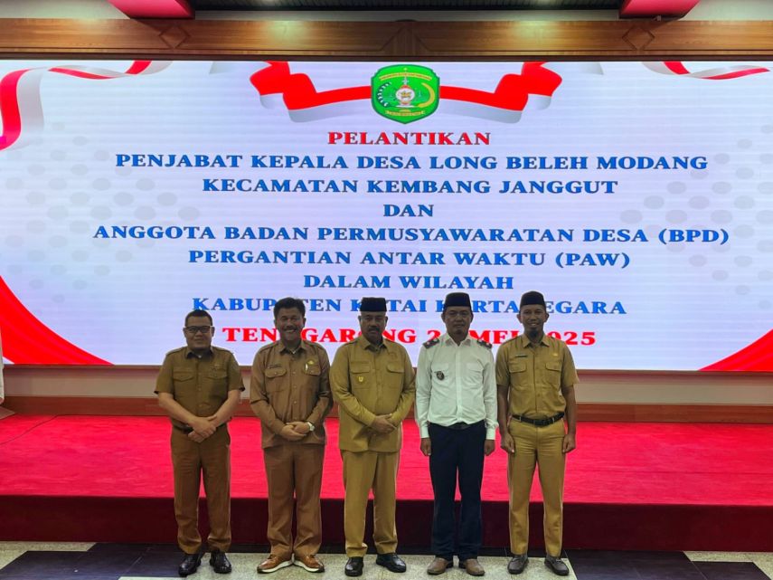 Pj Kades Long Beleh Modang Resmi Dilantik, DPMD Kukar Minta Segera Siapkan Pilkades Antarwaktu