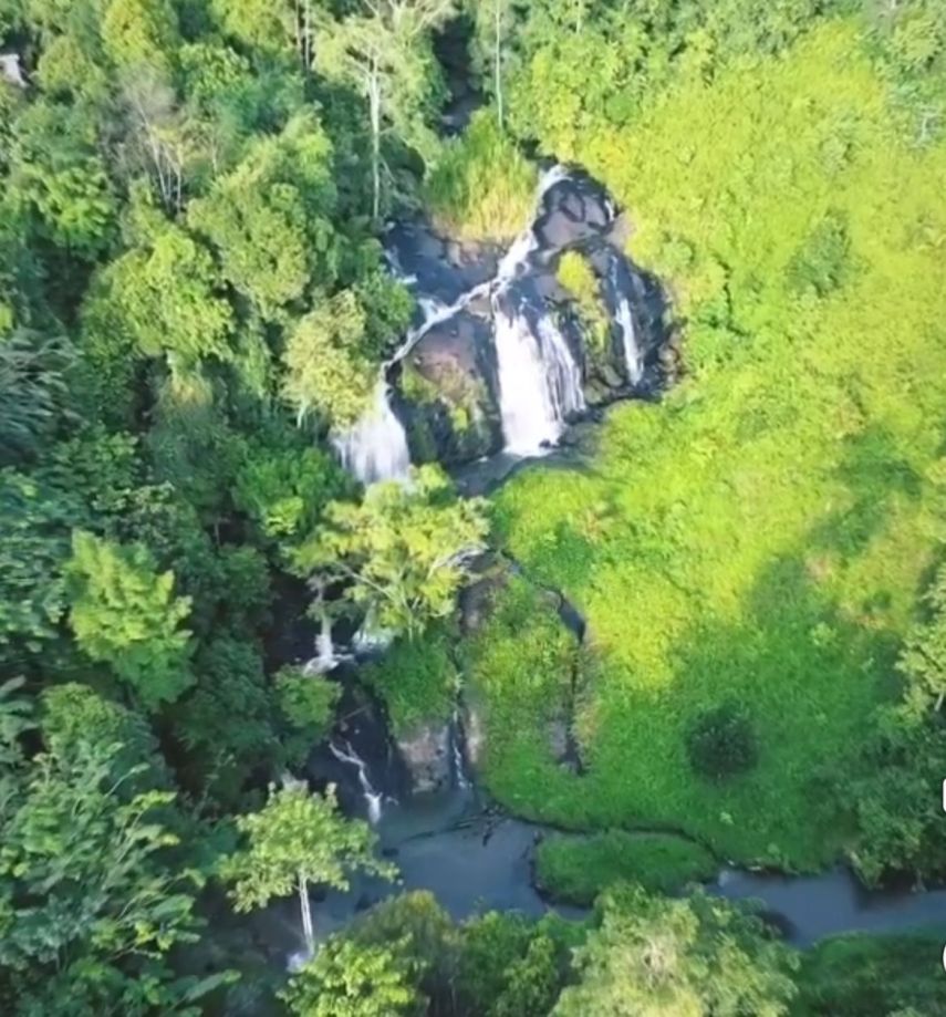 Air Terjun Kembar di Santan Ulu Punya Daya Tarik Wisata, Akses Jalan Masih Jadi Kendala