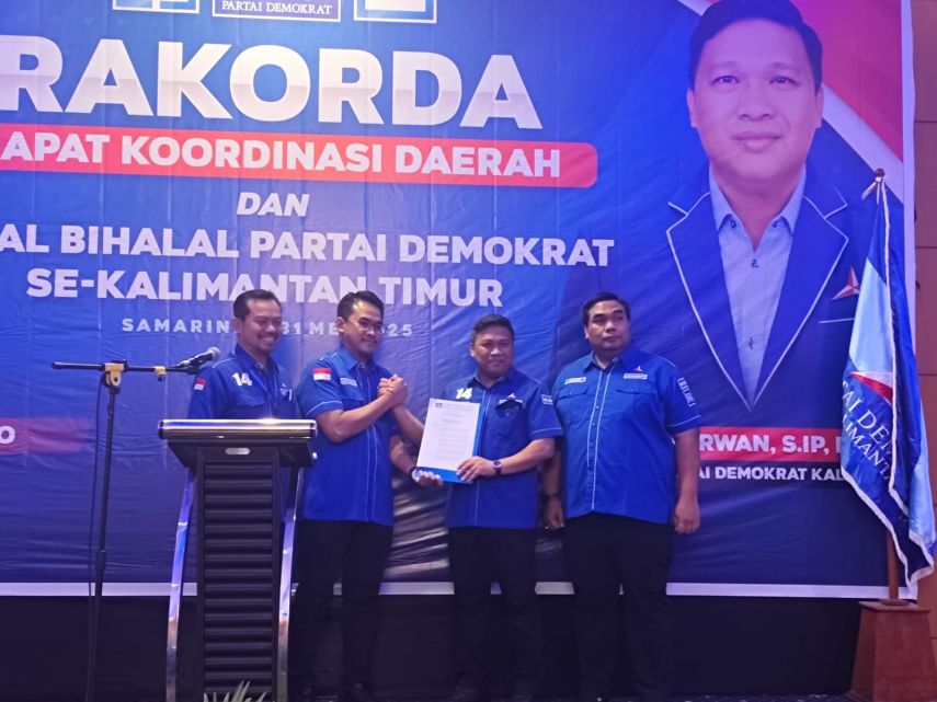 Bambang Soepriyadi Resmi Jabat Plt Ketua Demokrat Kaltim, Komitmen Lanjutkan Program Irwan