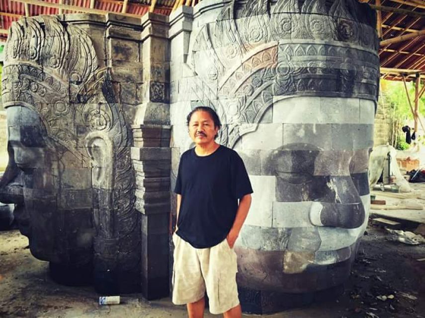 Mengenal I Nyoman Alim Mustapha, ''Si Kepala Batu'' Legendaris Perancang Pilar Asoka di Vihara Nanamsavara Bontang