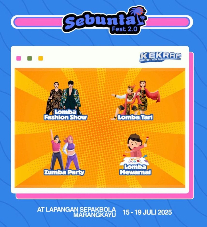 Sebuntal Fest 2025 Jadi Gebrakan Kekraf Marangkayu Majukan UMKM Lewat Panggung Seni Budaya Lokal