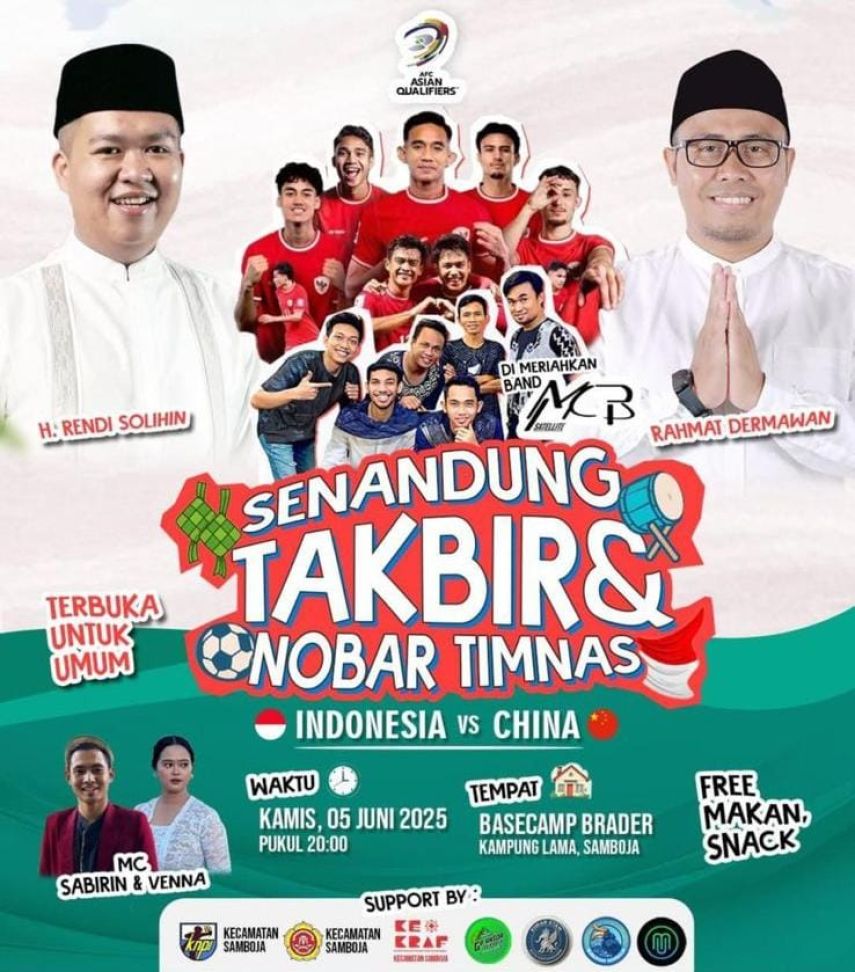 Kekraf Samboja Dukung Penuh Nobar Timnas dan Senandung Takbir Malam ini