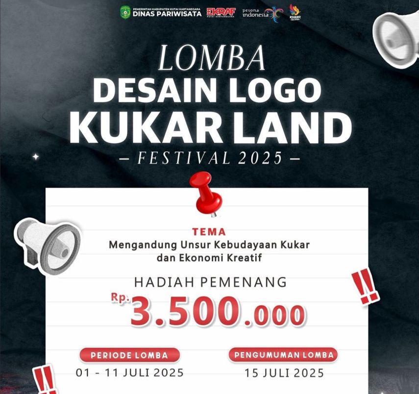 Dispar Kukar Gelar Sayembara Logo Kukar Land Festival 2025, Hadiah Utama Senilai Rp35 Juta