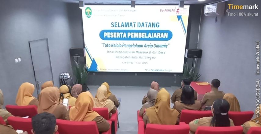 Tingkatkan Kualitas Pengelolaan Arsip, DPMD Kukar Studi ke DKP Kaltim