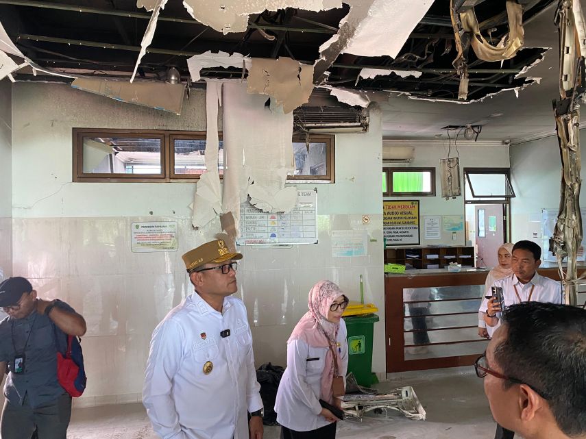 Wagub Kaltim Tinjau Langsung Lokasi Kebakaran di RSUD AWS Samarinda, Janji Percepatan Perbaikan