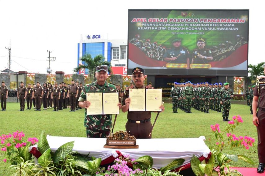 TNI dan Kejati Kaltim Perkuat Sinergi, 30 Personel Kodam VI Dikerahkan untuk Pengamanan