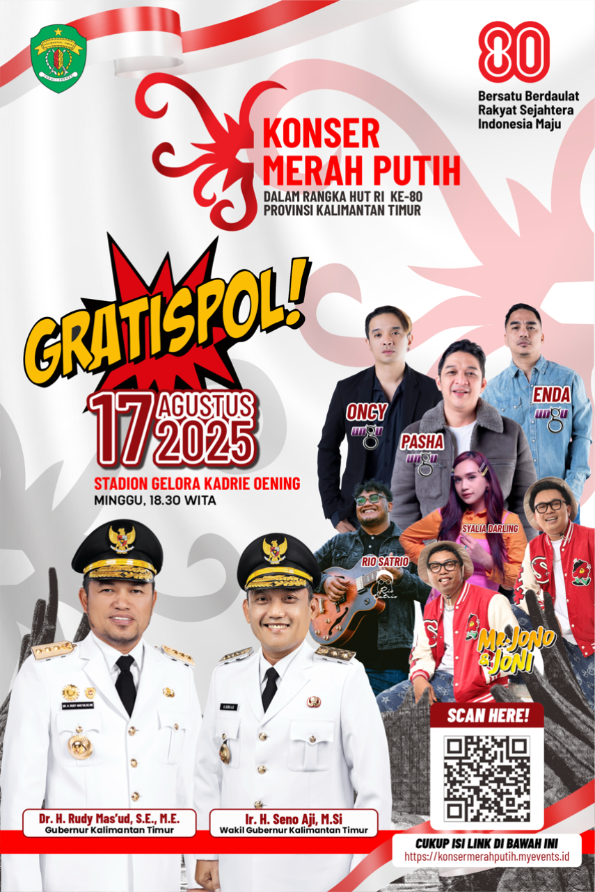 Gelar Konser Merah Putih 2025 di Samarinda, Pemprov Kaltim Gratiskan Tiket untuk Warga