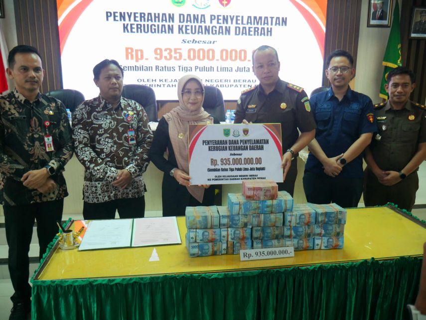 Kejari Berau Kembalikan Rp935 Juta Uang Korupsi Dana TPP Dinkes
