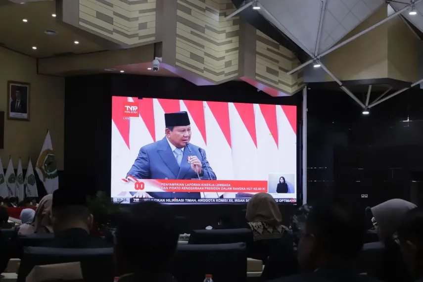 Gubernur Rudy Mas’ud dan DPRD Kaltim Hadiri Sidang Paripurna Pidato Presiden Prabowo