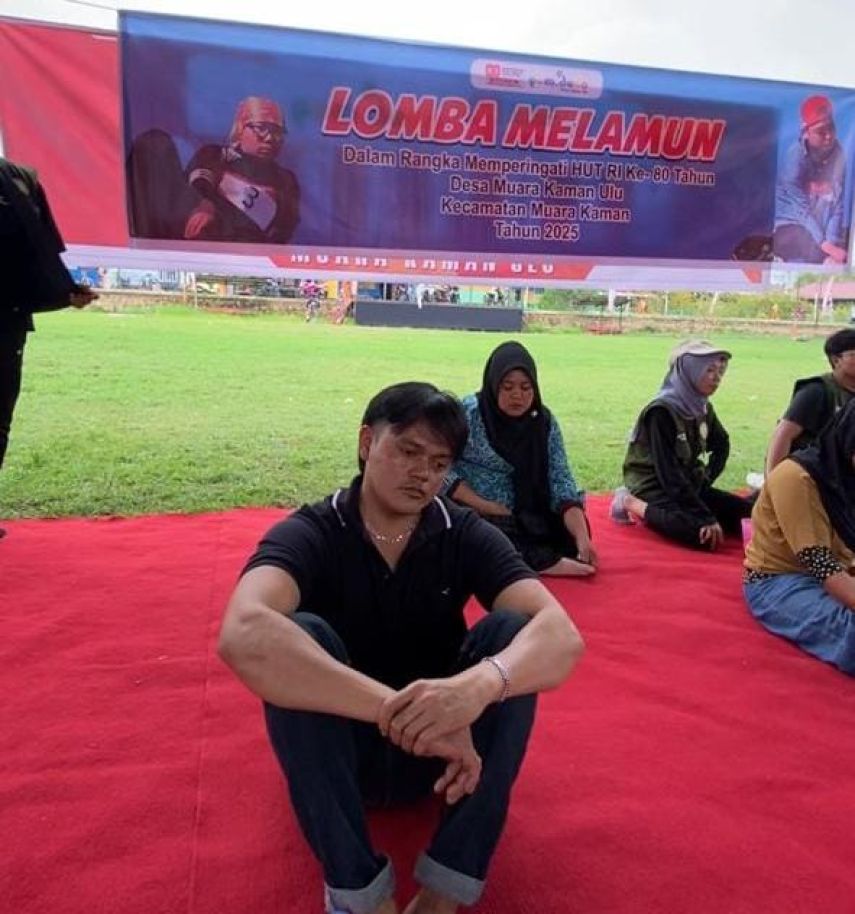 Lomba Melamun Jadi Daya Tarik Perayaan HUT RI ke-80 di Muara Kaman Ulu