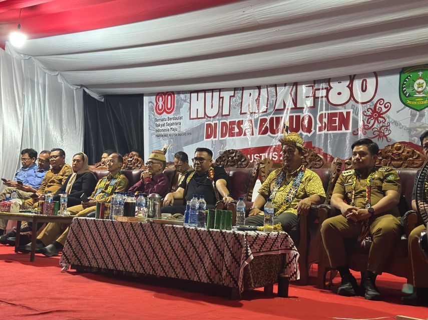 Meriahkan HUT ke-80 RI dan Jalin Kemitraan Dunia Usaha, DPMD Kukar Apresiasi Desa Buluq Sen