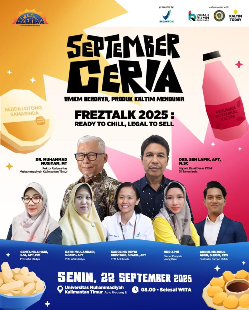 BBPOM Samarinda Ajak Masyarakat Hadiri Bazar UMKM “September Ceria”
