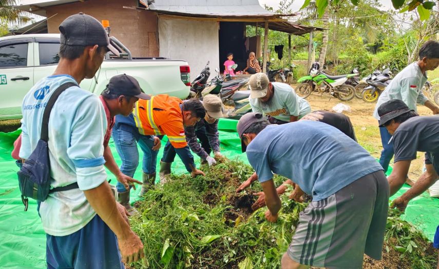 Dorong Petani Produksi Pupuk Organik Mandiri, PT Indexim Coalindo Gelar Pelatihan Bokashi