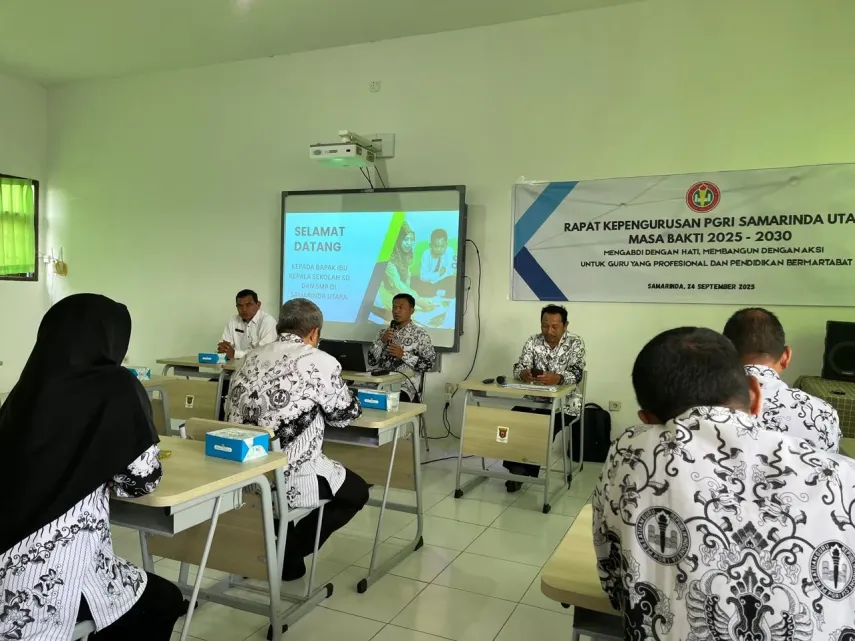 PGRI Samarinda Utara Gelar Rapat Kerja Perdana, Bahas Program Kerja dan Kesejahteraan Guru  