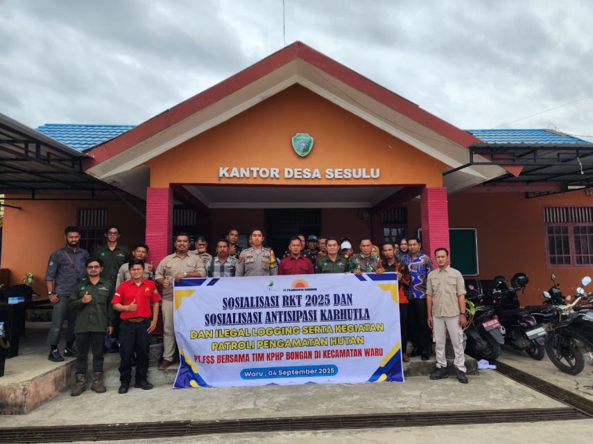 PT Fajar Surya Swadaya Gandeng KPHP Bongan Sosialisasikan Pencegahan Karhutla dan Ilegal Logging