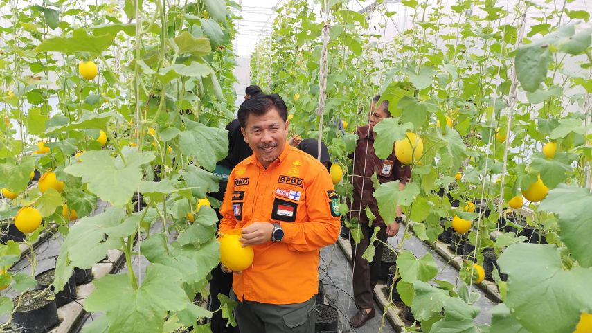Sekda Kukar Apresiasi Budidaya Melon Green House Unikarta